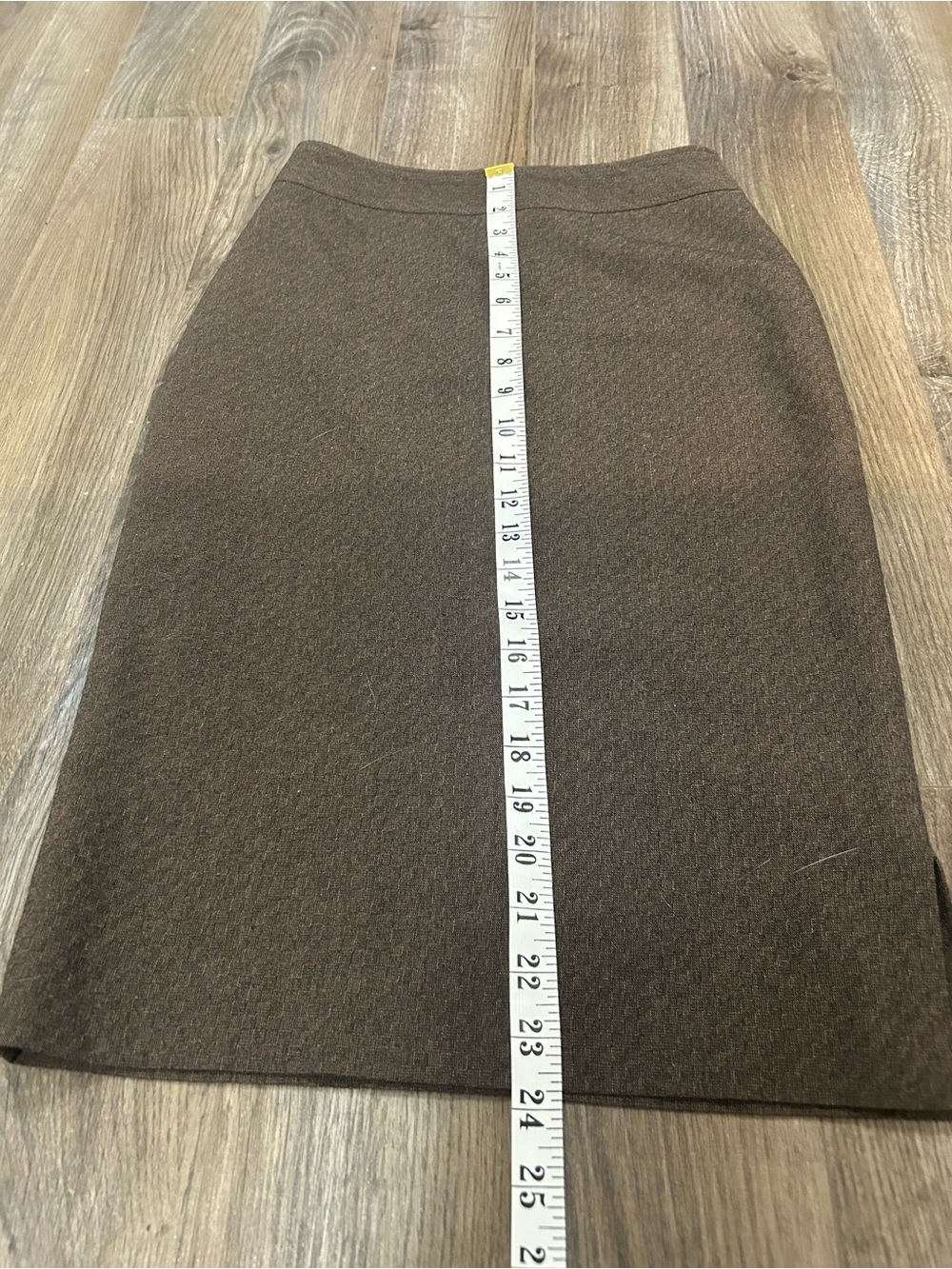 Brown Women's Wool Blend Pencil Skirt